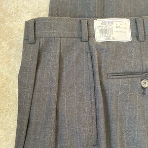 NWT Brooks Brothers Mens Gray Wool Suit Pants - 35 long